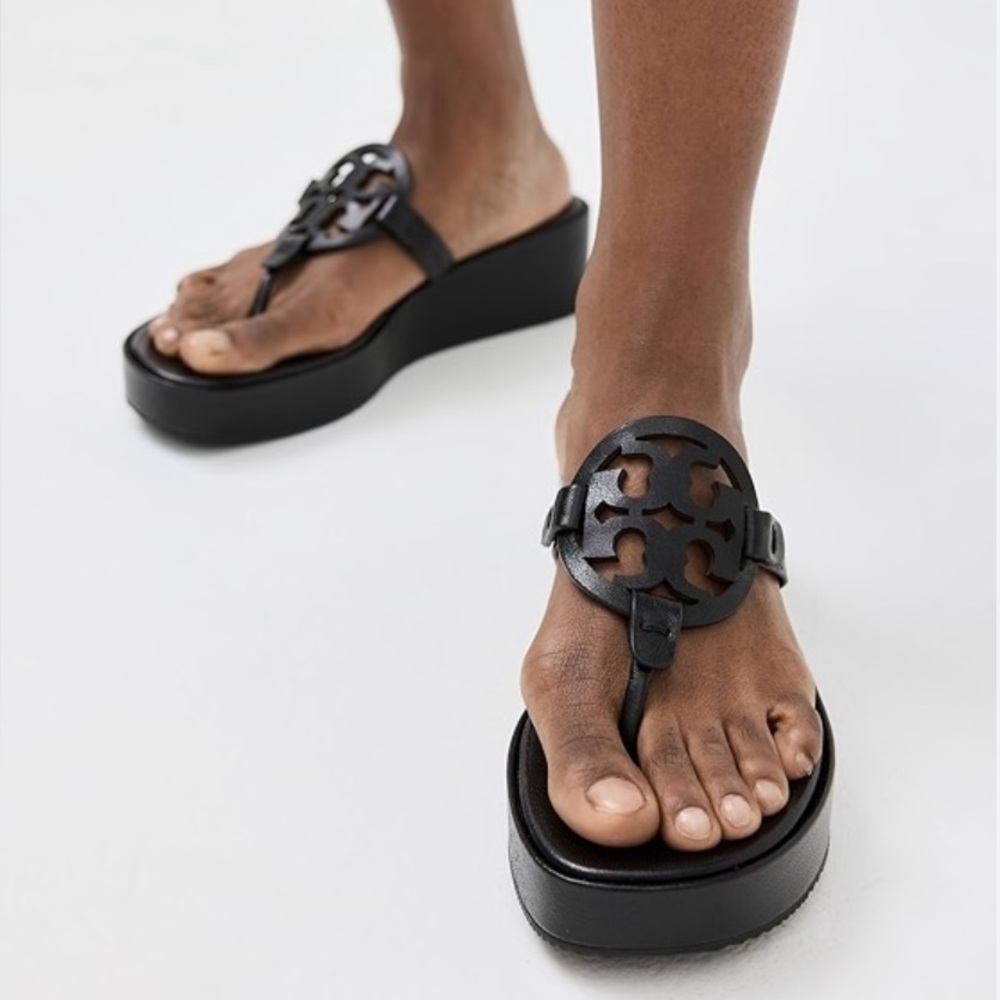 TORY BURCH Women's Miller Wedge Sandal NWOT - Picture 12 of 16